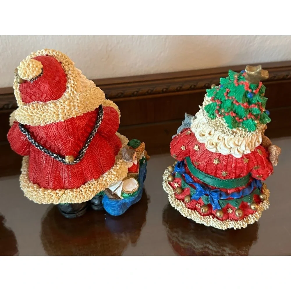 4 Vintage Twinkle Santa Collectible Figurine Bavarian German Christmas Kmart 6''